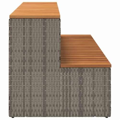 siva hidromasažna kada 100x50x50,5 cm poliratan i puna bagrem - Siva 100 x 50 x 50.5 cm 1 Cijena