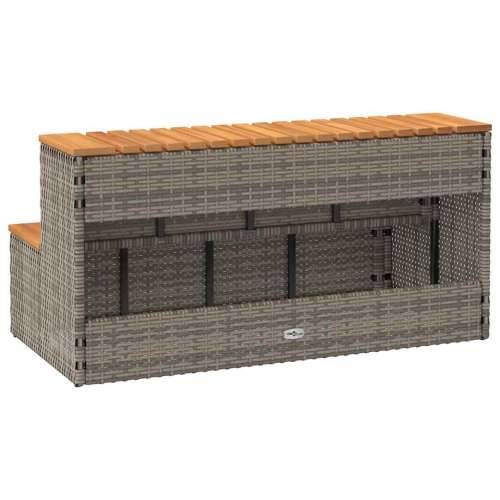 siva hidromasažna kada 100x50x50,5 cm poliratan i puna bagrem - Siva 100 x 50 x 50.5 cm 1 Cijena