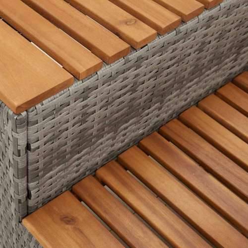 siva hidromasažna kada 100x50x50,5 cm poliratan i puna bagrem - Siva 100 x 50 x 50.5 cm 1 Cijena