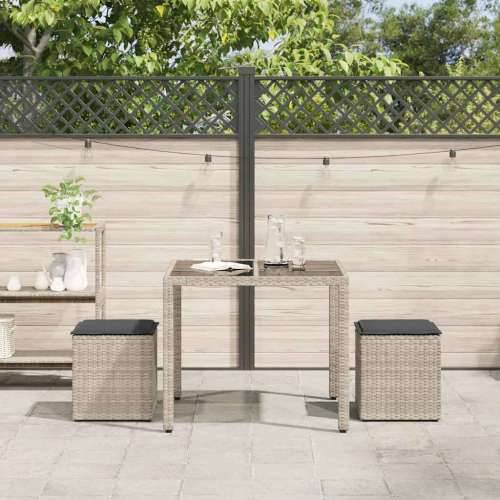 Vrtni stolci s jastucima 2 kom svijetlo sivi 40x40x43 cm - Svjetlosiva 1 Cijena
