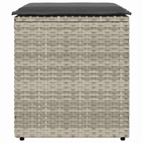 Vrtni stolci s jastucima 2 kom svijetlo sivi 40x40x43 cm - Svjetlosiva 1 Cijena