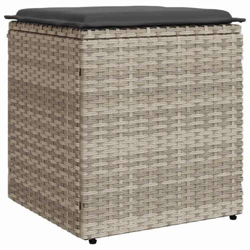 Vrtni stolci s jastucima 2 kom svijetlo sivi 40x40x43 cm - Svjetlosiva 1 Cijena