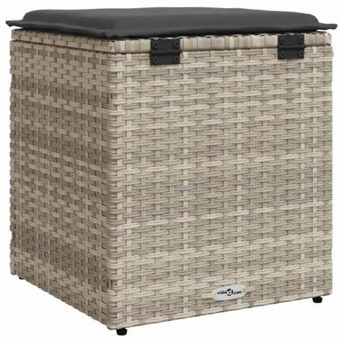Vrtni stolci s jastucima 2 kom svijetlo sivi 40x40x43 cm - Svjetlosiva 1 Cijena