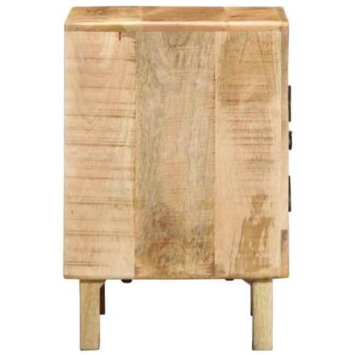 Noćni ormarić 2 kom 40x32x46 cm puno drvo grubo mango - Smeđa 2 Grubo masivno drvo manga Cijena