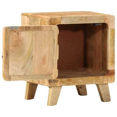 Noćni ormarić 2 kom 40x32x46 cm puno drvo grubo mango - Smeđa 2 Grubo masivno drvo manga Cijena