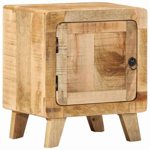 Noćni ormarić 2 kom 40x32x46 cm puno drvo grubo mango - Smeđa 2 Grubo masivno drvo manga Cijena