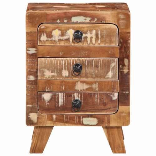 Noćni ormarić 37x32x50 cm Obrađeno puno drvo - 1 masivno obnovljeno drvo Cijena