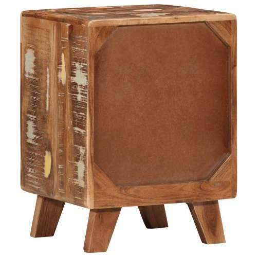 Noćni ormarić 37x32x50 cm Obrađeno puno drvo - 1 masivno obnovljeno drvo Cijena