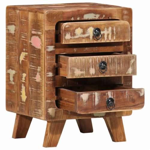 Noćni ormarić 37x32x50 cm Obrađeno puno drvo - 1 masivno obnovljeno drvo Cijena