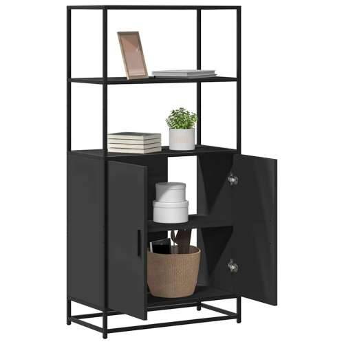 Visoka ploča crna 68x35x139 cm Konstruirano drvo i metal - Crna 1 Cijena