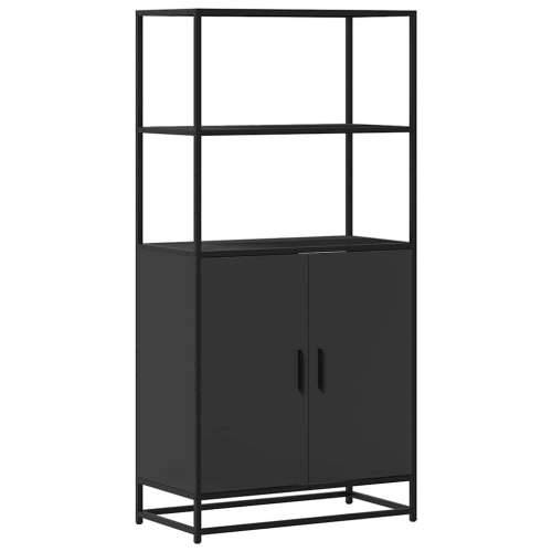 Visoka ploča crna 68x35x139 cm Konstruirano drvo i metal - Crna 1 Cijena