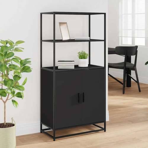 Visoka ploča crna 68x35x139 cm Konstruirano drvo i metal - Crna 1 Cijena