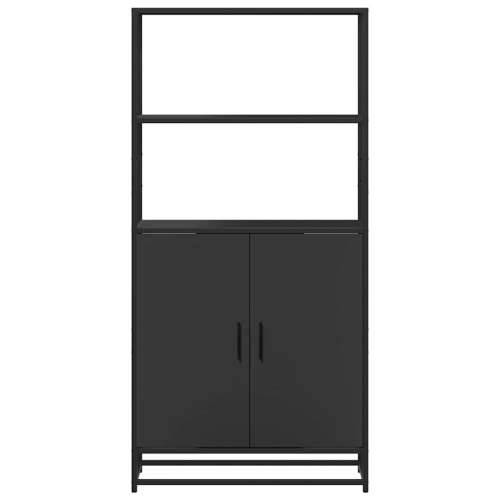 Visoka ploča crna 68x35x139 cm Konstruirano drvo i metal - Crna 1 Cijena