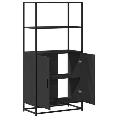 Visoka ploča crna 68x35x139 cm Konstruirano drvo i metal - Crna 1 Cijena