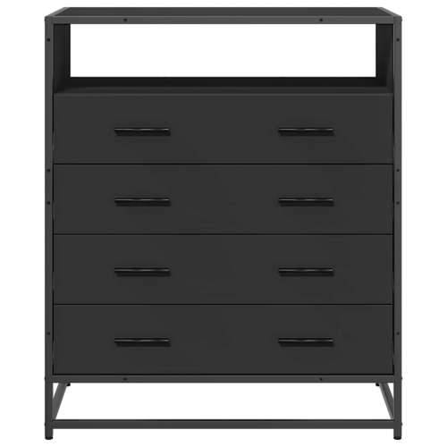 Ormar s ladicama crni 70x41x83,5 cm izrađeno drvo - Crna 1 Cijena