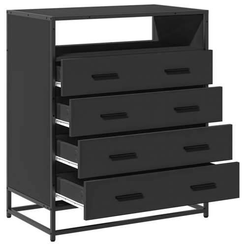 Ormar s ladicama crni 70x41x83,5 cm izrađeno drvo - Crna 1 Cijena