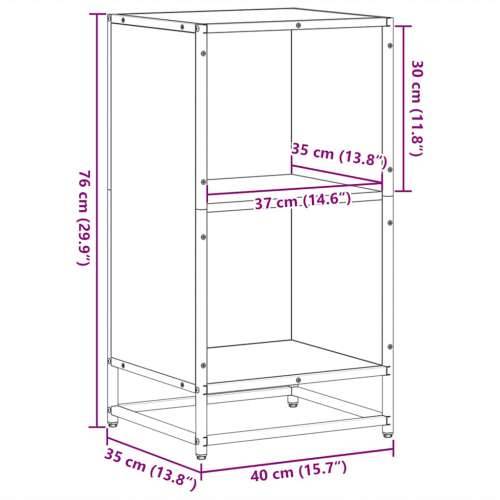 Ormar za knjige crni 40x35x76 cm izrađeno drvo - Crna 1 76 cm 40 cm Cijena