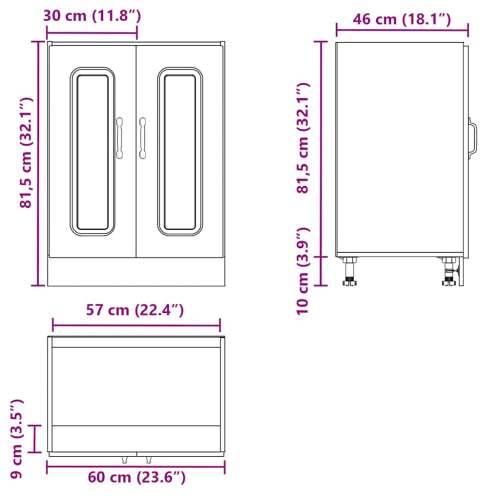 Donji ormarić za sudoper “Kalmar” bijeli 60x46x81,5 cm - Bijela 1 1 x donji ormarić (2 vrata) 60 cm Cijena
