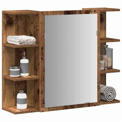 Kupaonski ormarić s ogledalom staro drvo 80x20,5x64 cm - Staro drvo 1 Cijena