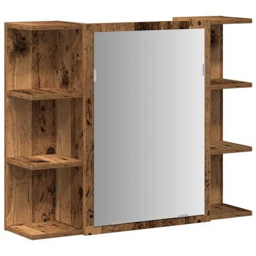 Kupaonski ormarić s ogledalom staro drvo 80x20,5x64 cm - Staro drvo 1 Cijena