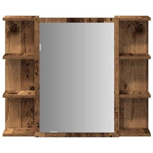 Kupaonski ormarić s ogledalom staro drvo 80x20,5x64 cm - Staro drvo 1 Cijena
