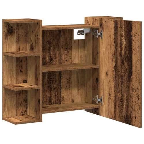 Kupaonski ormarić s ogledalom staro drvo 80x20,5x64 cm - Staro drvo 1 Cijena