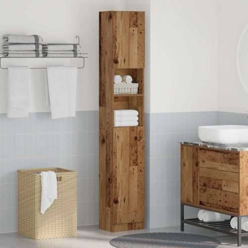 Kupaonski ormarić staro drvo 32x25,5x190 cm konstruirano drvo - Staro drvo 1 Cijena