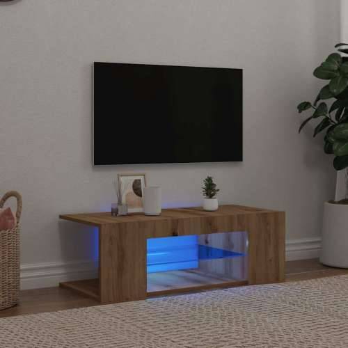 TV ormarić s LED svjetlima Artisan hrast 90x39x30 cm - hrast artisan 1 Cijena