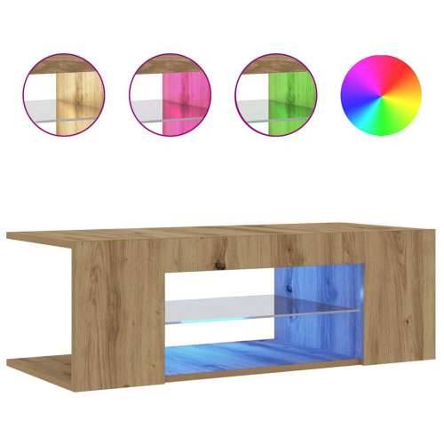 TV ormarić s LED svjetlima Artisan hrast 90x39x30 cm - hrast artisan 1 Cijena