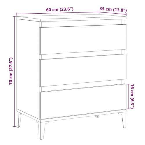 Komoda Artisan hrast 60x35x70 cm izrađeno drvo - hrast artisan 1 Cijena