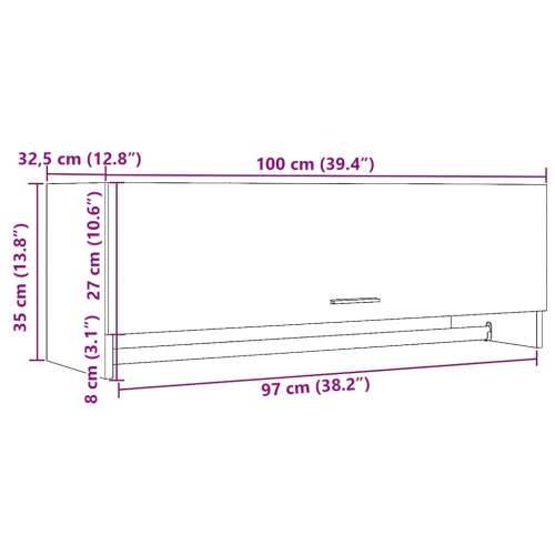 Ormar staro drvo 100x32,5x35 cm konstruirano drvo - Staro drvo 100 x 32.5 x 35 cm 1 Cijena