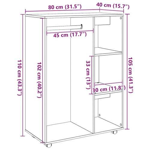 Ormar Staro drvo 80x40x110 cm Konstruirano drvo - Staro drvo 1 Cijena