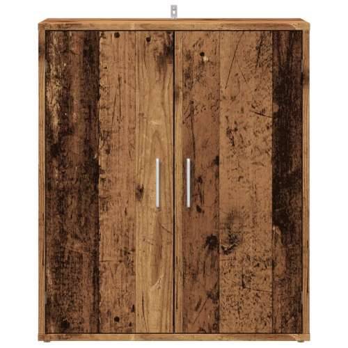 Ormarić za cipele staro drvo 60x35x70 cm konstruirano drvo - Staro drvo 60 x 35 x 70 cm 1 shoe cabinet with door Cijena