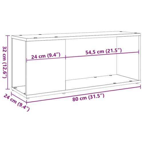 TV ormarić staro drvo 80x24x32cm konstruirano drvo - Staro drvo 1 80 x 24 x 32 cm Cijena