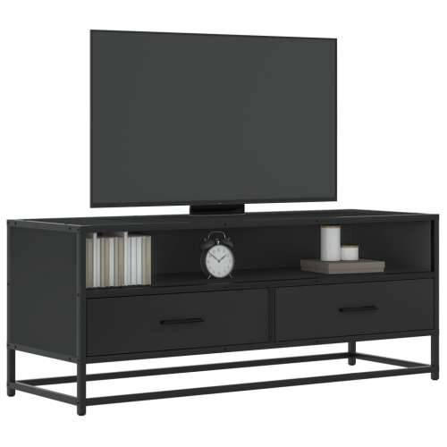 TV ormarić crni 100x34,5x40 cm Konstruirano drvo i metal - Crna 1 100 cm Cijena