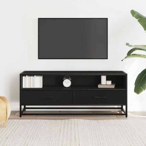 TV ormarić crni 100x34,5x40 cm Konstruirano drvo i metal - Crna 1 100 cm Cijena