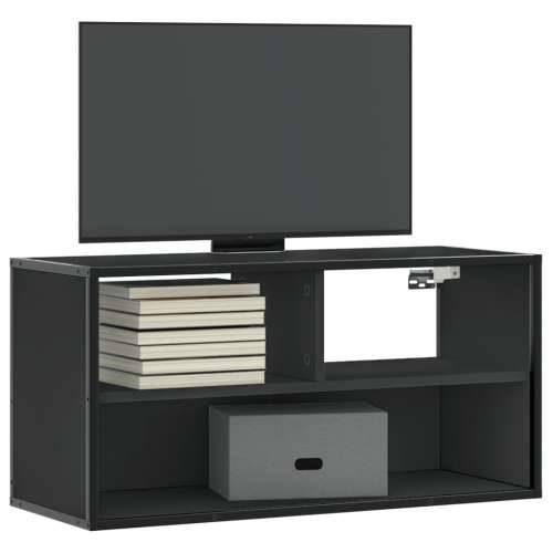TV ormarić crni 80x31x39,5 cm Konstruirano drvo i metal - Crna 1 80 cm Cijena