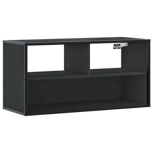 TV ormarić crni 80x31x39,5 cm Konstruirano drvo i metal - Crna 1 80 cm Cijena