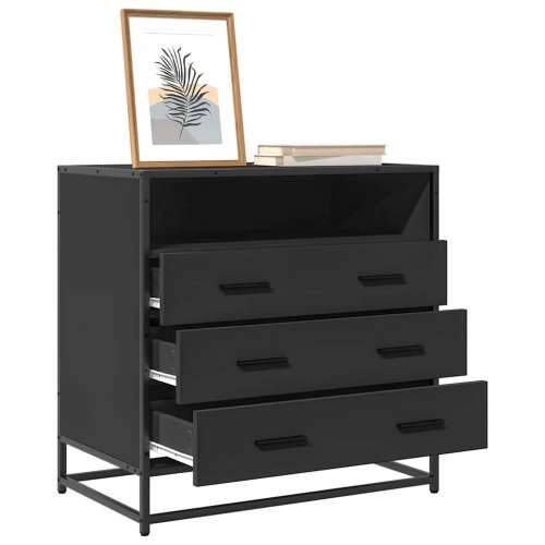 Ormar s ladicama crni 70x41x70 cm izrađeno drvo - Crna 1 Cijena