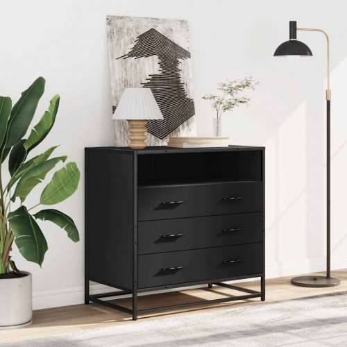 Ormar s ladicama crni 70x41x70 cm izrađeno drvo - Crna 1 Cijena