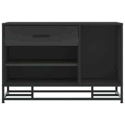 Klupa za cipele crna 80x40x53,5 cm od drveta i metala - Crna Cijena