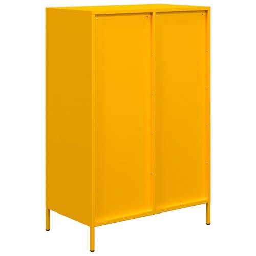 Visoka komoda boja senfa 68x39x101,5 cm od čelika - Žuta 1 Cijena