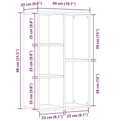 Ormarić za knjige staro drvo 50x25x80 cm konstruirano drvo - Staro drvo 1 Cijena