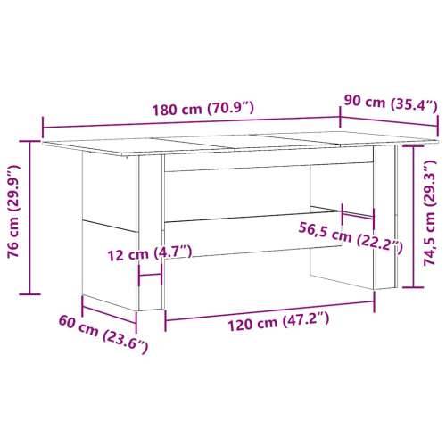 Blagovaonski stol staro drvo 180x90x76 cm konstruirano drvo - Staro drvo 1 Cijena