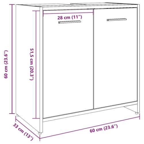 Kupaonski ormarić za Lavabo - Umivaonik staro drvo 60x33x60 cm - Staro drvo 1 Cijena