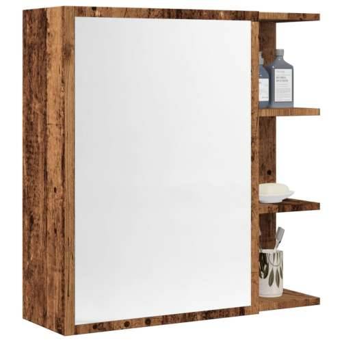 Kupaonski ormarić s ogledalom staro drvo 62,5x20,5x64 cm - Staro drvo 1 Cijena
