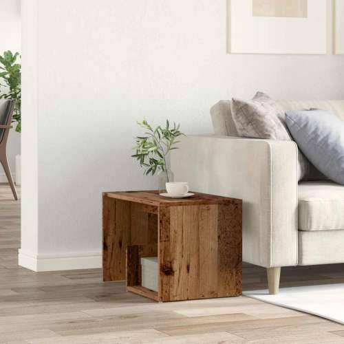 Pomoćni stol staro drvo 59x36x38 cm konstruirano drvo - Staro drvo 1 Cijena