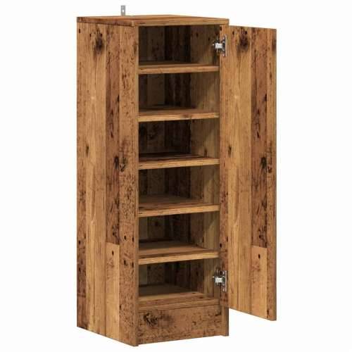 Ormarić za cipele staro drvo 32x35x92 cm konstruirano drvo - Staro drvo 31.5 x 35 x 92 cm 1 shoe cabinet with door Cijena