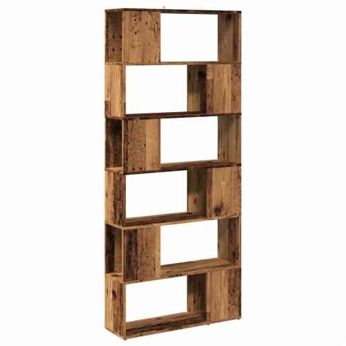 Ormar za knjige/Paravan - Sobna pregrada staro drvo 80x24x186 cm - Staro drvo 80 x 24 x 186 cm 1 Cijena