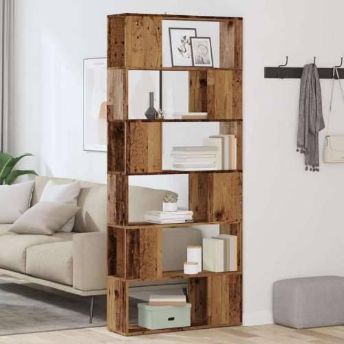 Ormar za knjige/Paravan - Sobna pregrada staro drvo 80x24x186 cm - Staro drvo 80 x 24 x 186 cm 1 Cijena